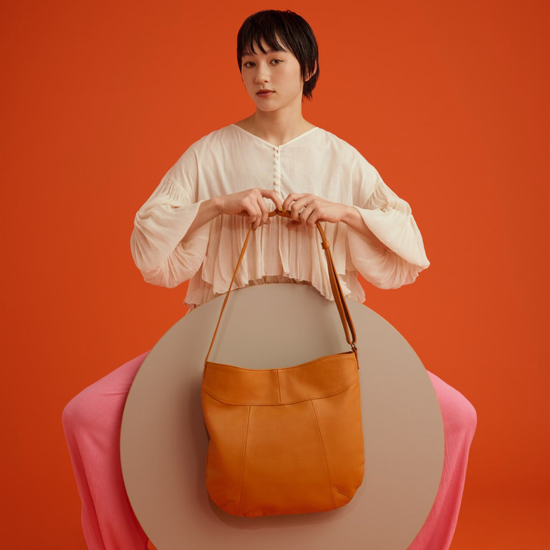 ＜アルティジャーノ＞2wayショルダーバッグ/キャメル