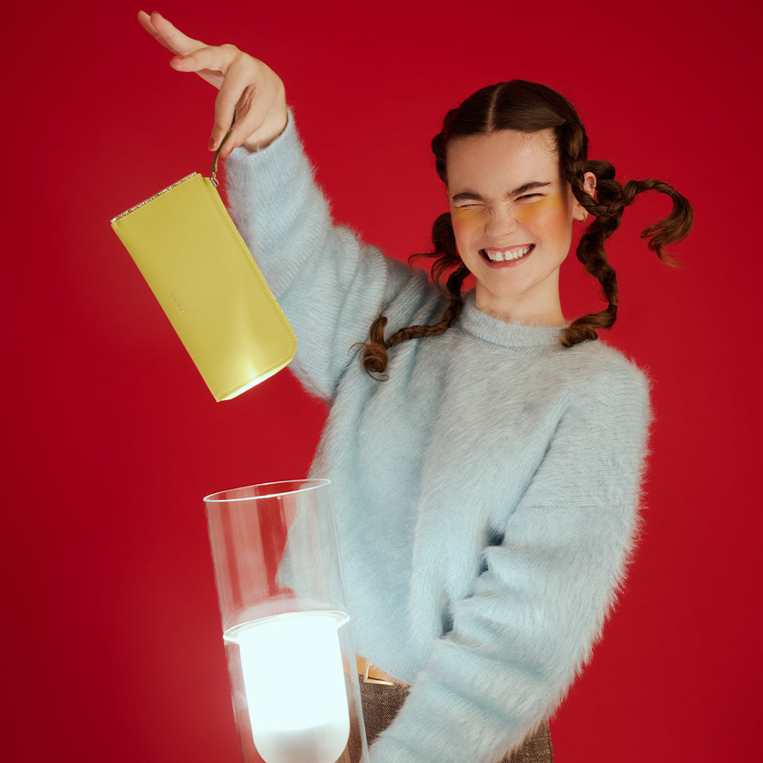 <ESTINE> Alonge SG Series L Zipper Long Wallet / Acid Yellow