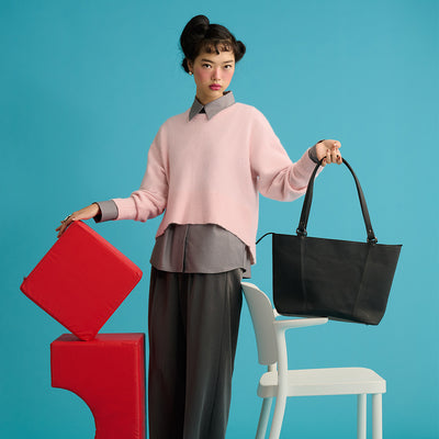 ＜エンリオ＞トートバッグ 大/ブラック