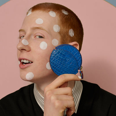 ＜キイチ＞ アライクシリーズ コインケース（ファスナー）/ブルー