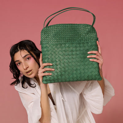 ＜アルカンエフ＞カサネ　セミショルダーバッグ/グリーン