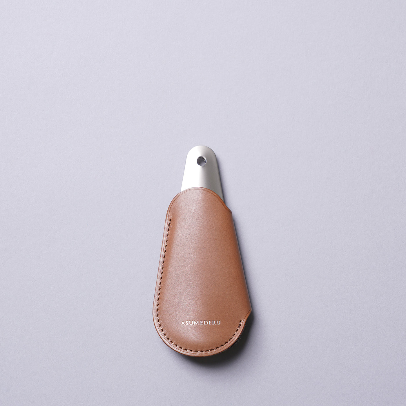 <ASUMEDERU> Shoehorn with cover / Brown