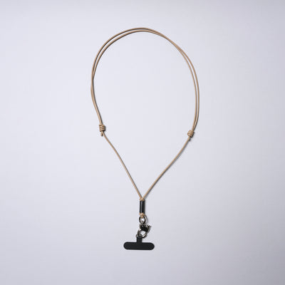 多功能皮革掛繩附手機固定片（Pull Up Hook）/駱駝色