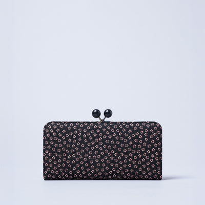 <kissora> Kotoinden Kiss Lock Long Wallet / Small Cherry Blossoms PNK