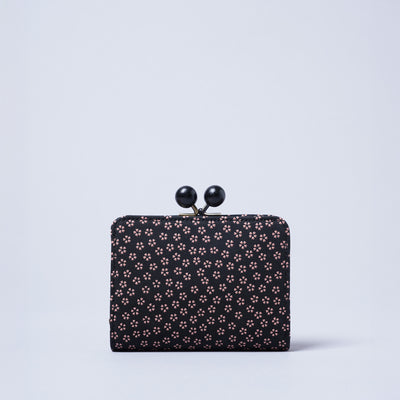 <kissora> Kotoinden Kiss Lock Half Wallet / Hyotan BLK