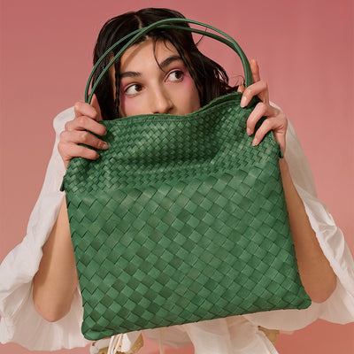 ＜アルカンエフ＞カサネ　セミショルダーバッグ/グリーン