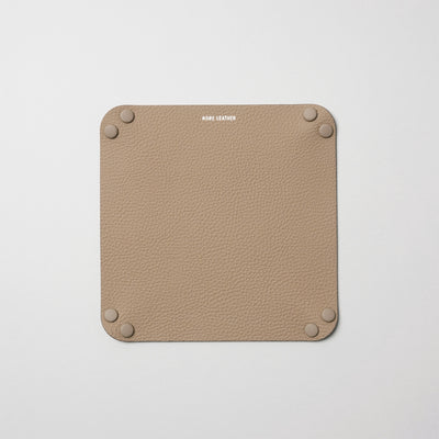 ＜KOBE LEATHER＞Tray-L/米灰色