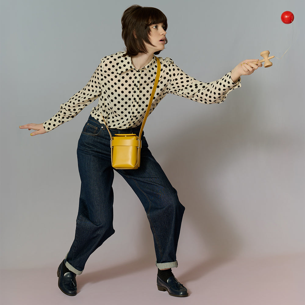 ＜ファブリック＞UNIT / MINI SHOULDER BAG/マスタード