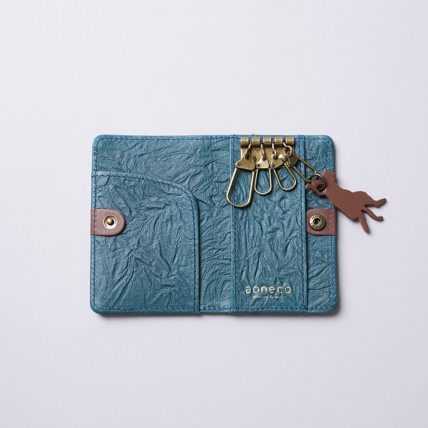 <aoneco> Key and Card Case / Greige