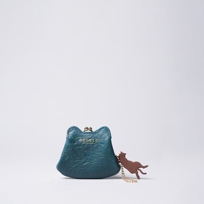 <aoneco> Micro Kiss Lock Pouch / Blue Green