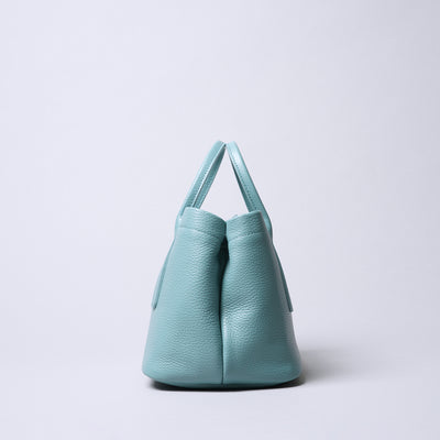 <itten-itten> Leather Mini Tote (w/ D) / Pale Green