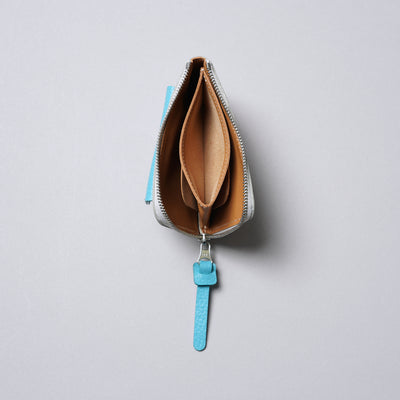 ＜numeri＞SOTTILE 迷你錢包 雙色拼色/綠色×黃色