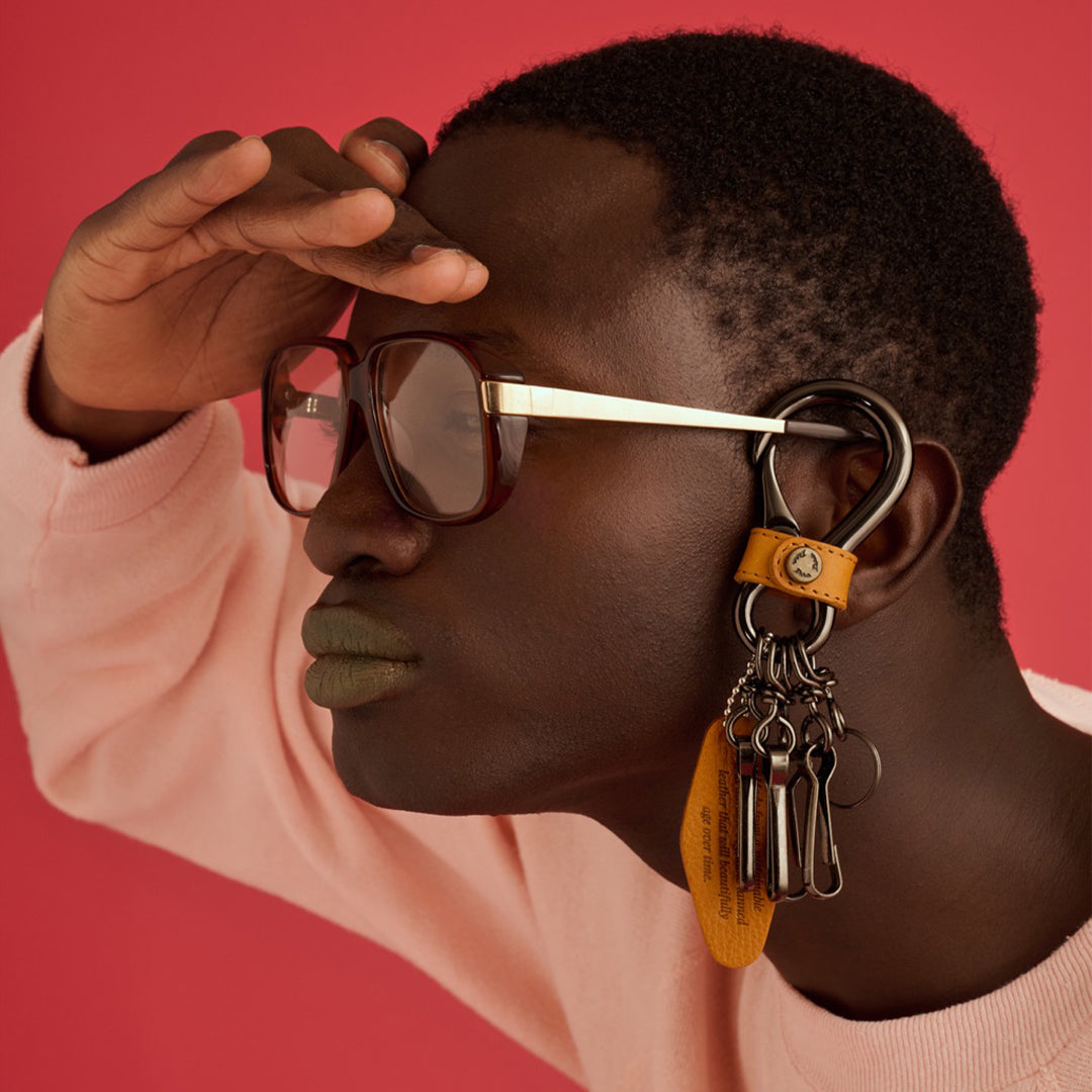 <Dakota Black Label> Key Holder M / Mustard