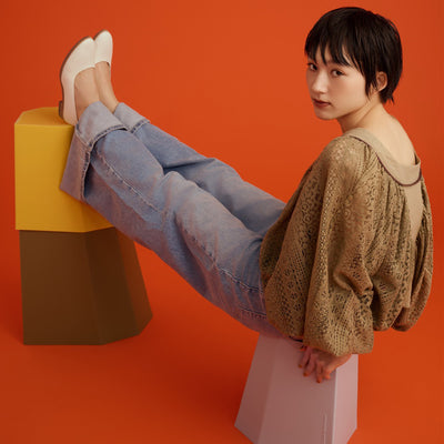 <U-DOT> One Piece Flats / White