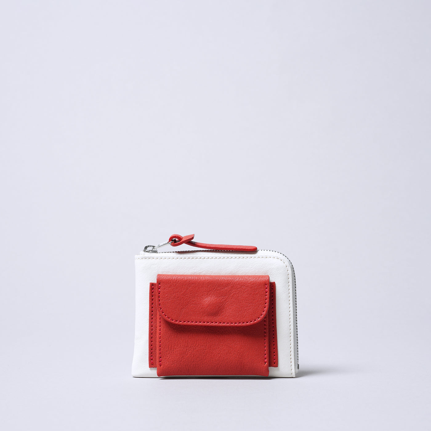 ＜numeri＞SOTTILE 迷你錢包 雙色拼色/綠色×黃色