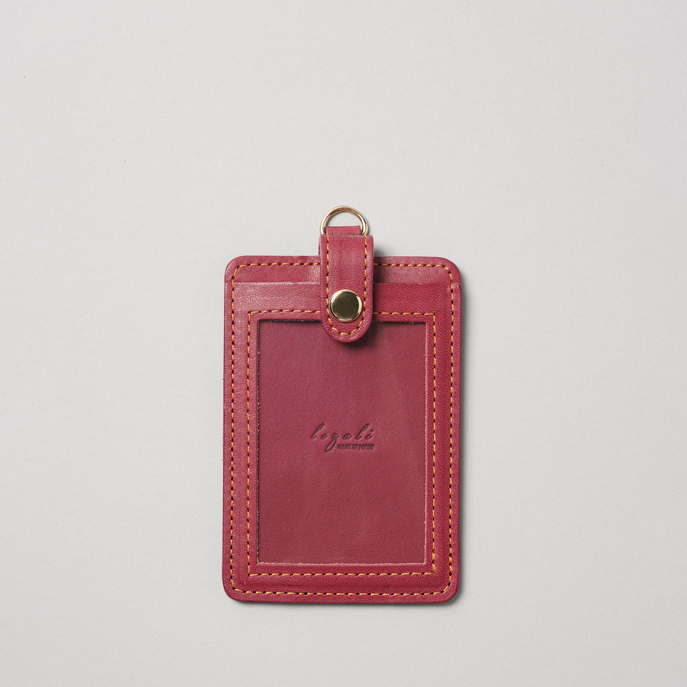 <lezali> Italian Leather ID Case (Vertical) / Light Navy