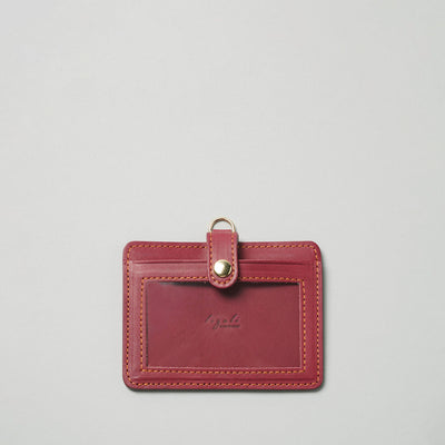 <lezali> Italian Leather ID Case (Horizontal) / Light Navy