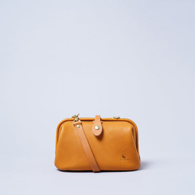 <kissora> Epika Shoulder Bag with Clasp Opening / Yellow