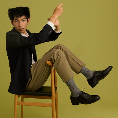 ＜REGAL＞Gore-Tex Plain Toe經典素面皮鞋/黑色