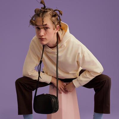 <VIA DOAN> Zilda Horizontal Mini Shoulder Bag / Black