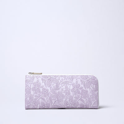 <ARUKAN> Claire L Zip Long Wallet / Pearl White