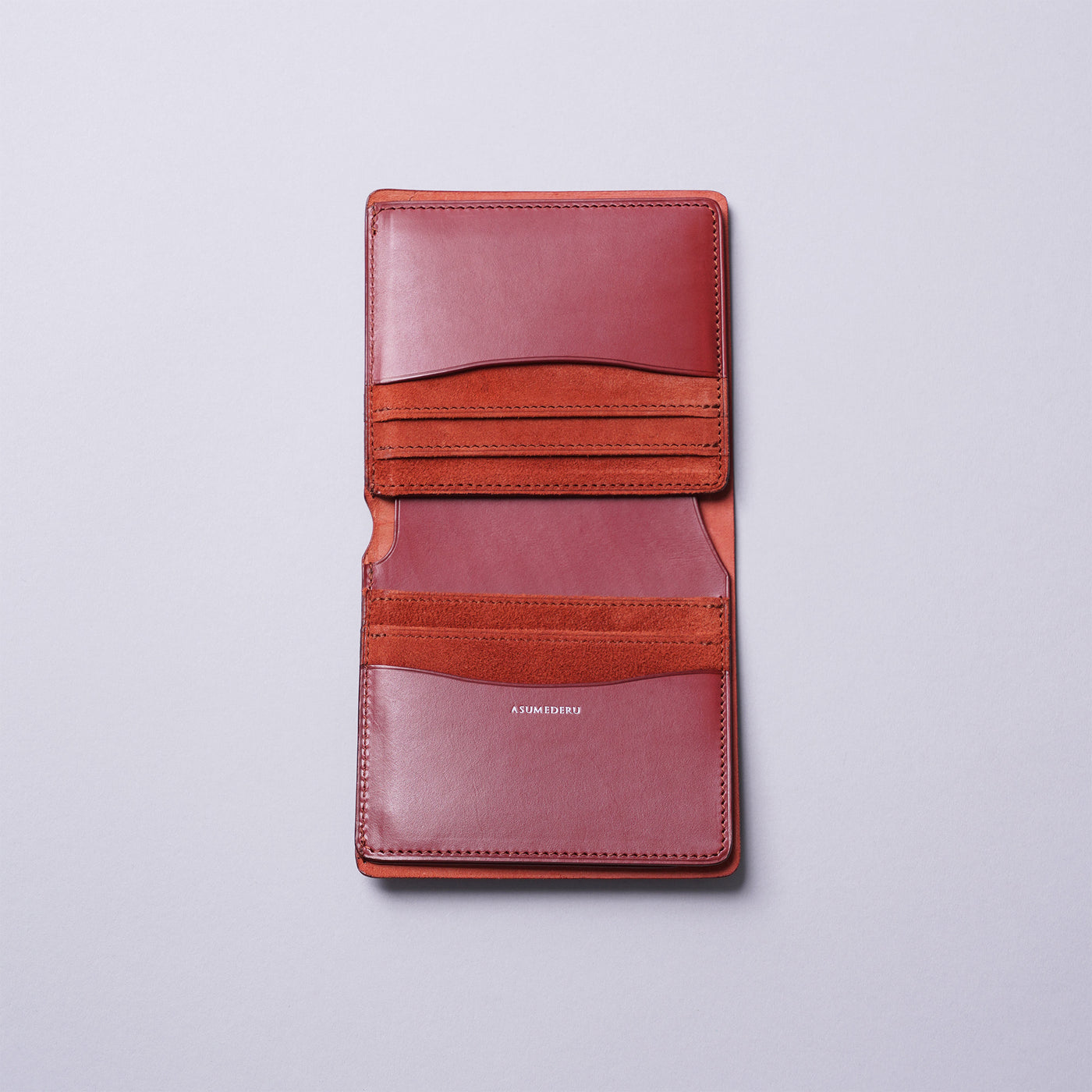 <ASUMEDERU>  Folded Wallet with Open Bill Pocket / Beige