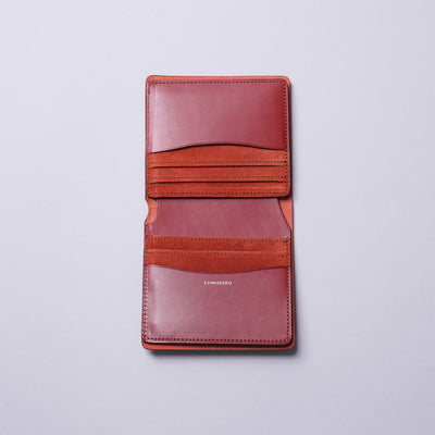 <ASUMEDERU>  Folded Wallet with Open Bill Pocket / Brown