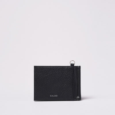 <CALDO tokyo japan> CROSSOVER Money Clip Wallet / Black Gray