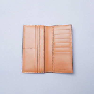 <CRAFSTO>  Bridle Leather Long Wallet / Navy