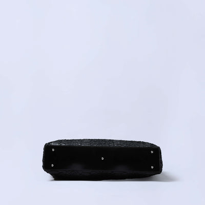 ＜Coquette＞Large Tote Bag（Snake Wool)/黑色