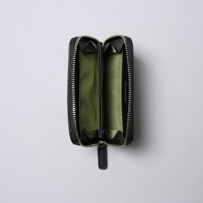 <Coquette> Round Mini Wallet (Vegetable Tanned Leather / Navy