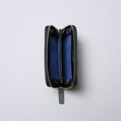 <Coquette> Round Mini Wallet (Vegetable Tanned Leather / Navy