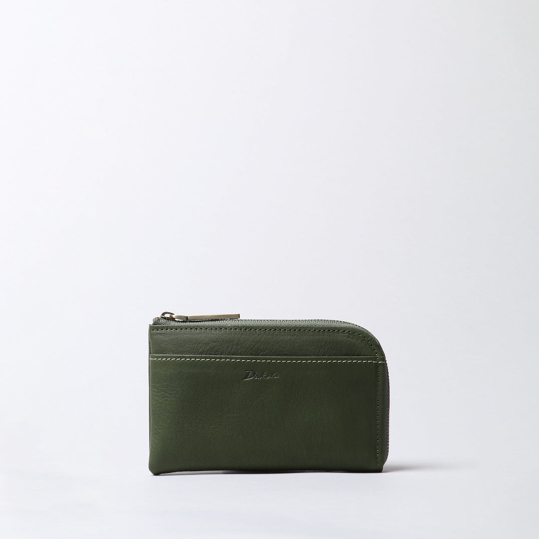 即購入OK　horizontal zip purse green L Zipper Wallet / Green | テーーマ teema