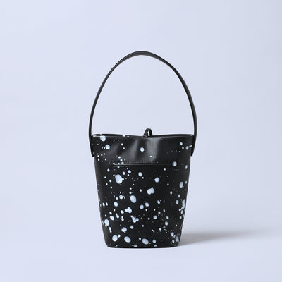 ＜ESTINE＞Pulse系列 皮革塗漆手提包/黑色