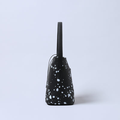 ＜ESTINE＞Pulse系列 皮革塗漆手提包/黑色