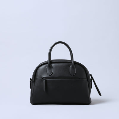 ＜エスティーヌ＞ミニュラシリーズ レザー2WAYハンドバッグ/ブラック