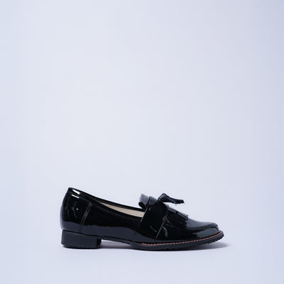 <KUTSUNE> LOAFER / Black Enamel (Black)