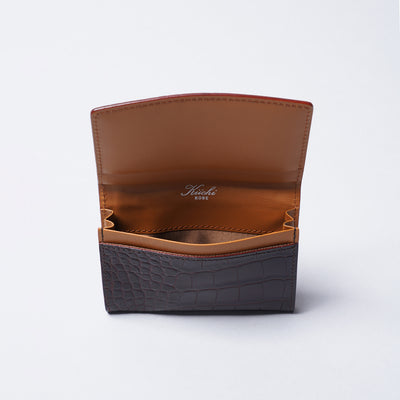 <kiichi> Alike Series Business Card Holder (Side Gusset) / Brown