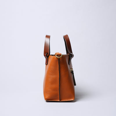 <Laisser Faire> Search Vegetable Tanned Combination 2 Way Shoulder Bag / Camel