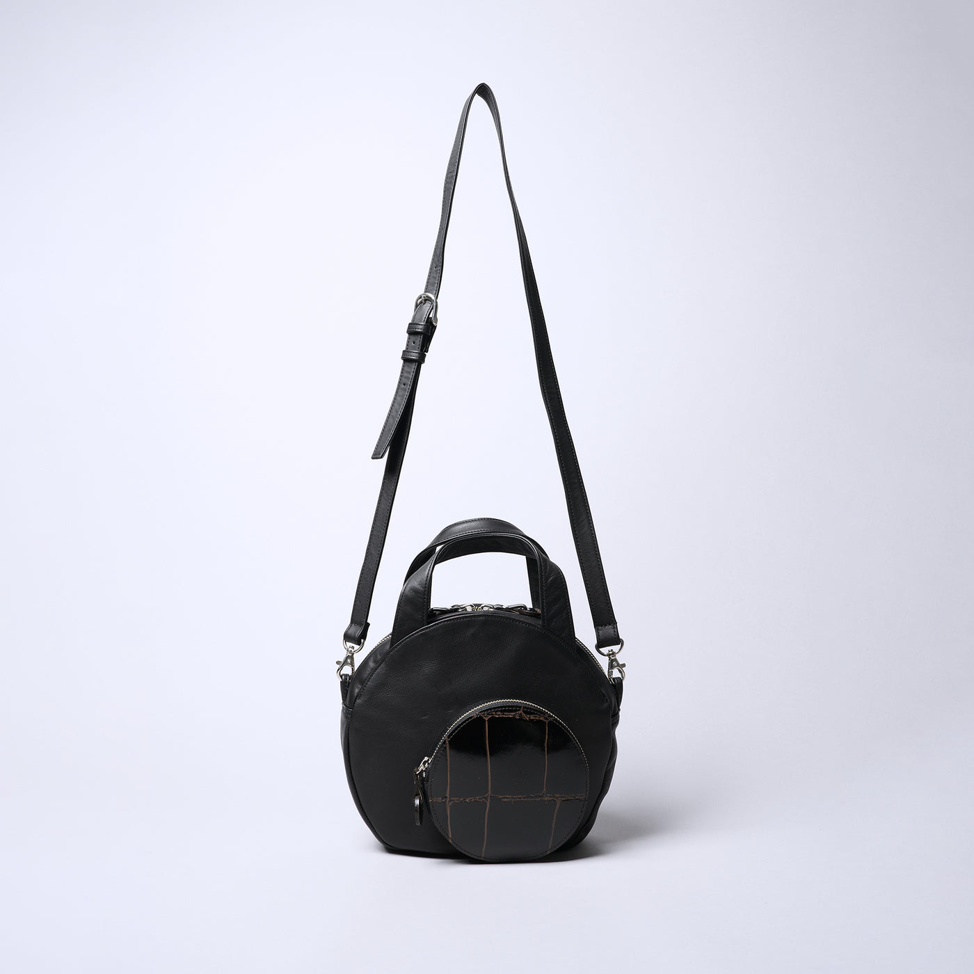 <REAL MIND BL> Apollon 2 Round Shoulder Bag S / Black