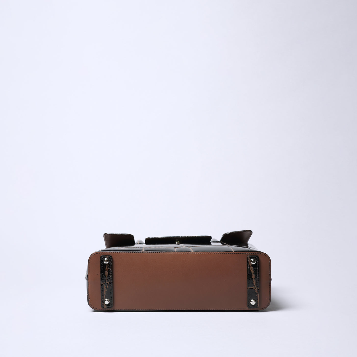 <REAL MIND BL> Prima Borsa Flap Tote Bag / Chocolate