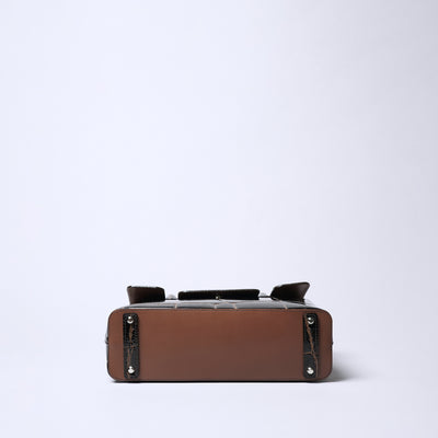 <REAL MIND BL> Prima Borsa Flap Tote Bag / Chocolate