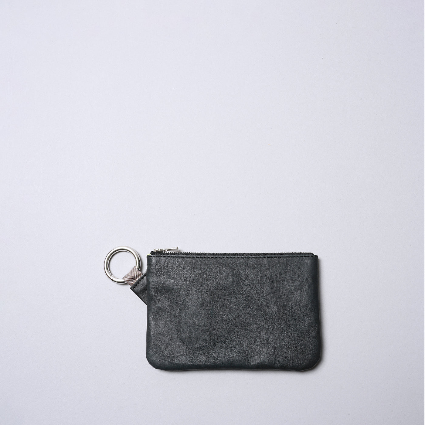 <SENTI FLATTER THE SENSES> Super Lightweight Dyneema Leather Ring Pouch M / All Black