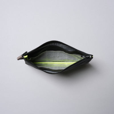 <SENTI FLATTER THE SENSES> Super Lightweight Dyneema Leather Ring Pouch L/ All Black