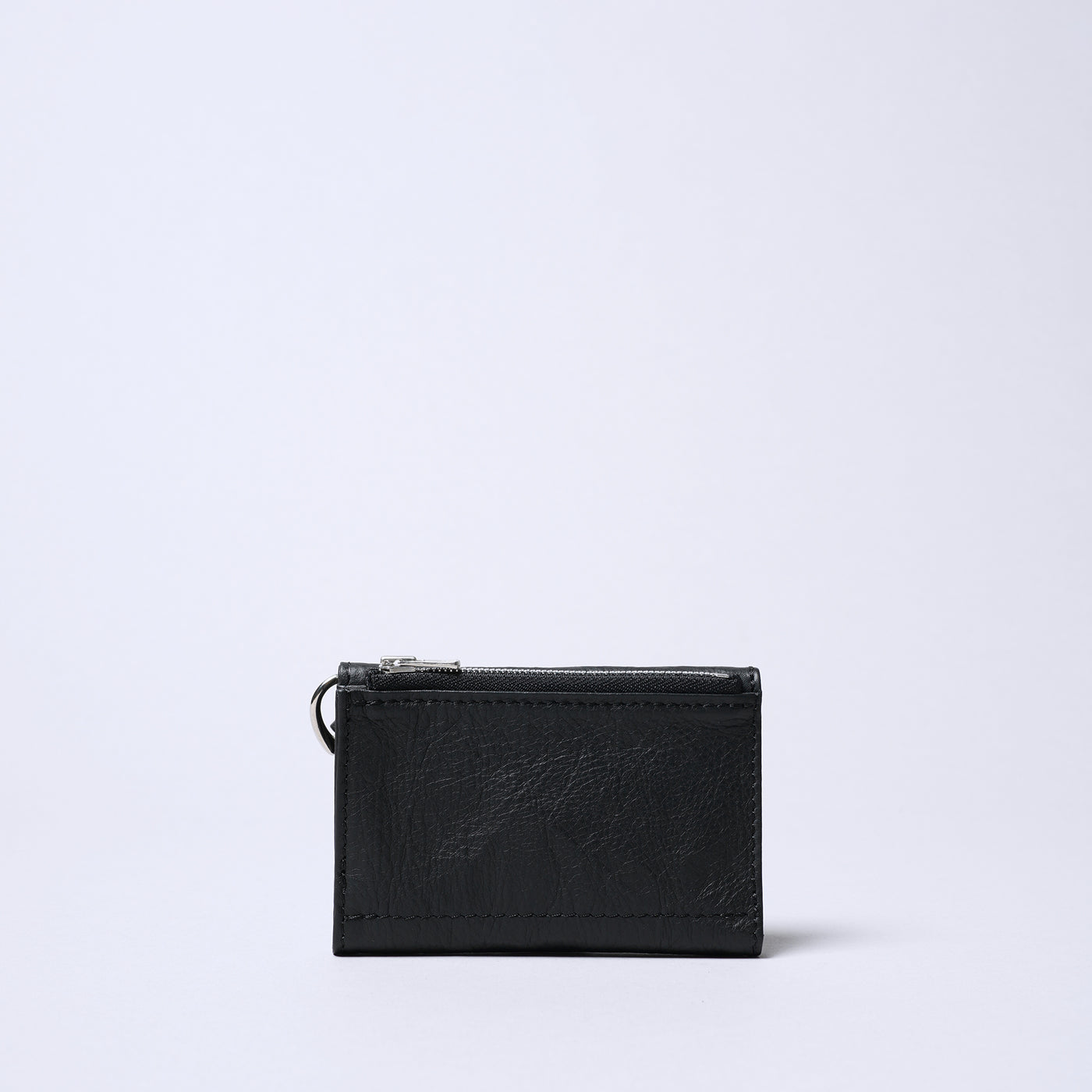 <SENTI FLATTER THE SENSES> Super Lightweight Dyneema Leather Slim Tri-Fold Wallet / Black