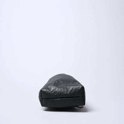 超輕量Dyneema皮革 抽繩束口包 M/黑色