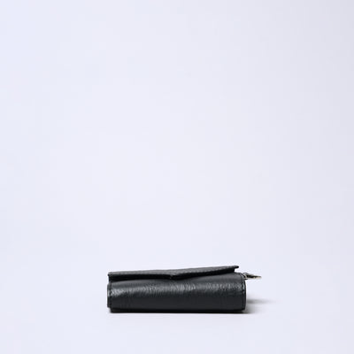 <SENTI FLATTER THE SENSES> Super Lightweight Dyneema Leather Tri-Fold Wallet x Keel Collab / Black
