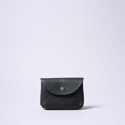 <SENTI FLATTER THE SENSES> Shrink Leather Key & Multi Pouch / Black