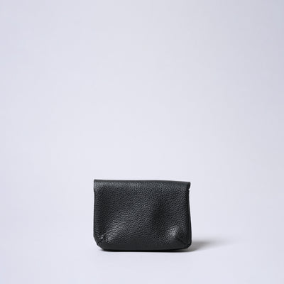 <SENTI FLATTER THE SENSES> Shrink Leather Key & Multi Pouch / Black