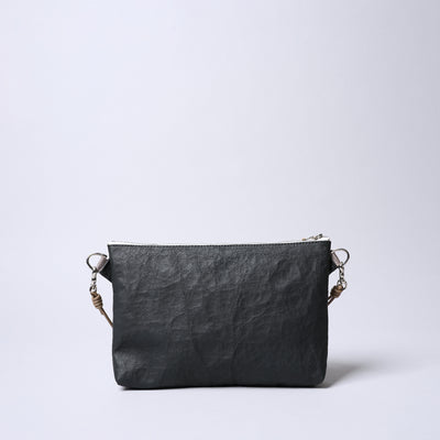 <SENTI FLATTER THE SENSES> Super Lightweight Dyneema Leather 2 Way Sachoche / Black